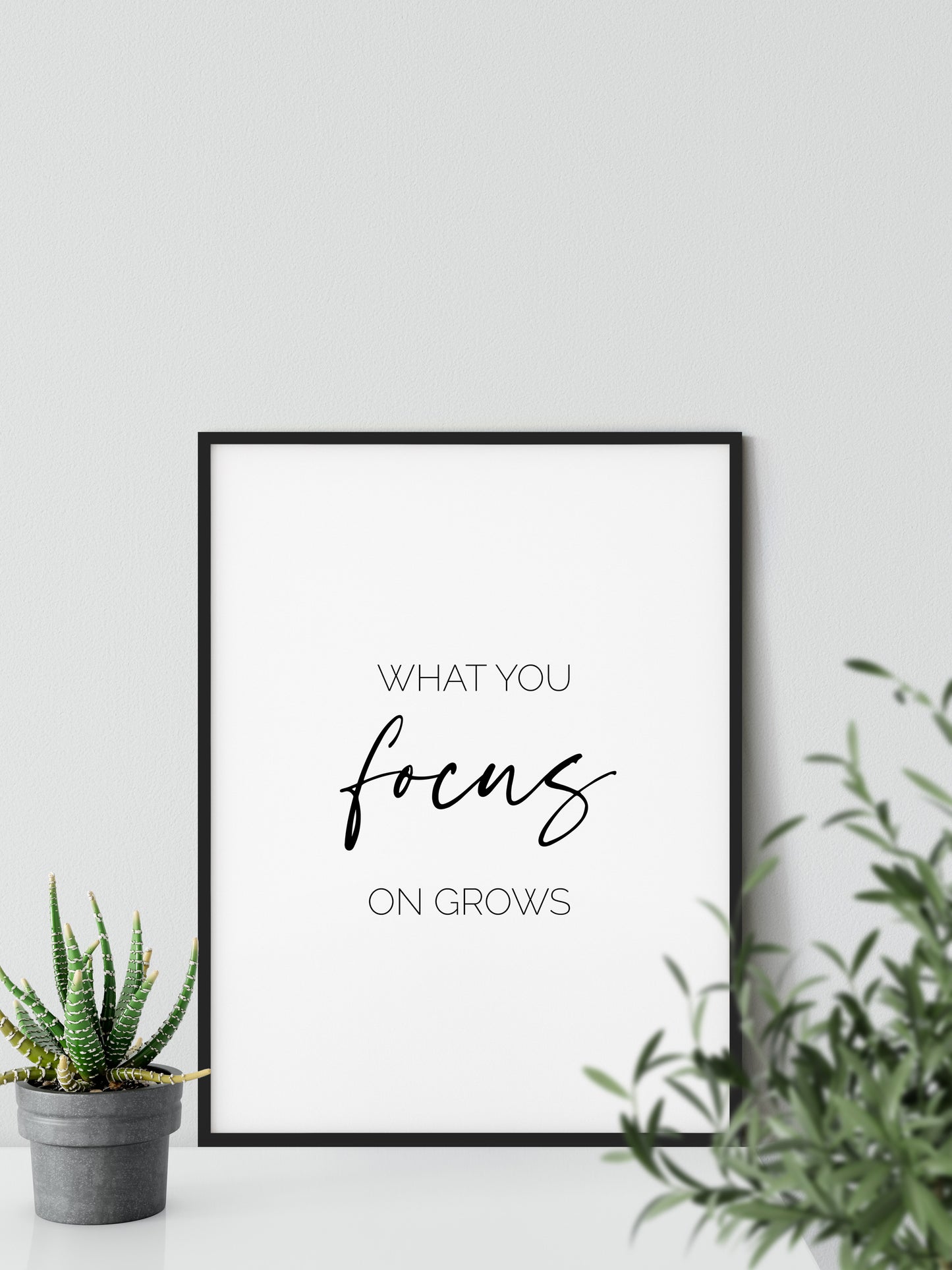 What you focus on grows poster